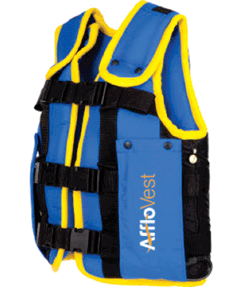 Image: The AffloVest HFCWO device (Photo courtesy of International Biophysics Corporation).